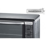 Rommelsbacher BG 1055/E 18L Nero, Acciaio inossidabile forno  argento/Nero, 18 L, Nero, Acciaio inossidabile, Manopola, Acciaio inossidabile, 3 ripiani, 60 min, Vendita al dettaglio