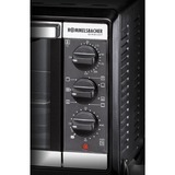 Rommelsbacher BG 1055/E 18L Nero, Acciaio inossidabile forno  argento/Nero, 18 L, Nero, Acciaio inossidabile, Manopola, Acciaio inossidabile, 3 ripiani, 60 min, Vendita al dettaglio