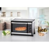 Rommelsbacher BG 1055/E 18L Nero, Acciaio inossidabile forno , Mini forno argento/Nero, 18 L, Nero, Acciaio inossidabile, Manopola, Acciaio inossidabile, 3 ripiani, 60 min, Vendita al dettaglio