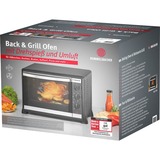 Rommelsbacher BG 1550 Forno elettrico 30 L Nero, Mini forno Nero, Forno elettrico, 30 L, 80 - 230 °C, Nero, Manopola, Meccanico, Vendita al dettaglio