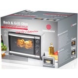 Rommelsbacher BG 1805/E fornetto con tostapane Acciaio inossidabile Grill, Mini forno accaio/Nero, Acciaio inossidabile, Manopola, 1800 W, 515 mm, 415 mm, 360 mm