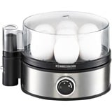 Rommelsbacher ER 400 Pentolino per uova 7 uovo/uova 400 W Nero, Acciaio inossidabile, Trasparente, Cuociuova accaio/Nero, 205 mm, 175 mm, 135 mm, 800 g, 230 V