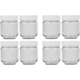 Rommelsbacher JG8 recipiente Rotondo Trasparente, Bianco, Vetro trasparente/Bianco, 65 mm, 65 mm, 90 mm, 1,1 kg, 8 pz