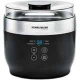 Rommelsbacher JG 80 yogurtiera 1,2 L Formaggi, Yogurt 20 W, Joghurtmaker Nero/in acciaio inox, 20 W, 1,2 L, Nero, Acciaio inossidabile