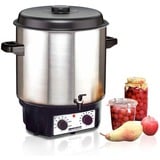 Rommelsbacher KA 2004/E spremiagrumi 2000 W Acciaio inossidabile, Conservatore acciaio inox satinato/Nero, Acciaio inossidabile, 27 L, 14 L, 1,5 m, Acciaio inossidabile, 2000 W