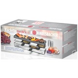 Rommelsbacher RC 800 griglia per raclette 4 persona(e) 795 W Nero, Argento argento, 795 W, 230 V, 435 mm, 215 mm, 135 mm, 2,3 kg