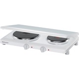 Rommelsbacher THL 3097/A piano cottura Bianco Superficie piana Piastra sigillata 2 Fornello(i), Piastra riscaldante bianco, Bianco, Superficie piana, Piastra sigillata, 2 Fornello(i), 1500 W, Manopola