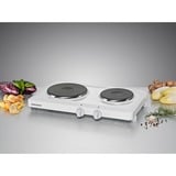 Rommelsbacher THS 2590 Bianco Superficie piana Piastra sigillata 2 Fornello(i), Piastra riscaldante bianco, Bianco, Superficie piana, Piastra sigillata, Smaltato, 2 Fornello(i), 2 Fornello(i)