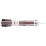 Rowenta Brush Activ Premium Care CF9540 Spazzola Rotante e Asciugante per Volume, Doppio Generatore di Ioni, con Setole Naturali, 1000 W, Rosa Cannella/Bianco/Alluminio bianco/Rosa, Doppio Generatore di Ioni, con Setole Naturali, 1000 W, Rosa Cannella/Bianco/Alluminio, Spazzola ad aria calda, Caldo, Capelli bagnati/asciutti, Alluminio, Metallico, Bianco, Gancio per appendere, 1,8 m