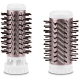 Rowenta Brush Activ Premium Care CF9540 Spazzola Rotante e Asciugante per Volume, Doppio Generatore di Ioni, con Setole Naturali, 1000 W, Rosa Cannella/Bianco/Alluminio bianco/Rosa, Doppio Generatore di Ioni, con Setole Naturali, 1000 W, Rosa Cannella/Bianco/Alluminio, Spazzola ad aria calda, Caldo, Capelli bagnati/asciutti, Alluminio, Metallico, Bianco, Gancio per appendere, 1,8 m