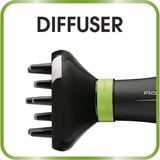 Rowenta CV6030 1500 W Nero, Asciugacapelli Nero/Verde, Nero, 1500 W, 2110 W