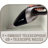 Rowenta Extenso Dry AC4769 Extenso Cyclonic Aspirabriciole Cordless con Bocchetta, 7.2 V, Lancia Piatta Integrata, Nero/Grigio Nero/Argento, 7.2 V, Lancia Piatta Integrata, Nero/Grigio, Secco, Ciclonico, Cina, Senza sacchetto, Nero, Marrone, Argento, 0,375 L