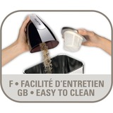 Rowenta Extenso Dry, Aspirapolvere portatile Nero/Argento, Secco, Ciclonico, Cina, Senza sacchetto, Nero, Marrone, Argento, 0,375 L