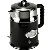 Russell Hobbs Retro Ribbon bollitore elettrico 1,7 L 2400 W Nero, Argento Nero/in acciaio inox, 1,7 L, 2400 W, Nero, Argento, Acciaio inossidabile, Indicatore del livello dell'acqua, Senza filo