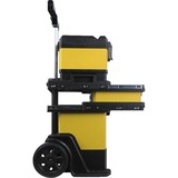 Stanley 1-95-621 Cassetta degli attrezzi Nero, Giallo, Carrelli per attrezzi giallo/Nero, Nero, Giallo, 568 mm, 730 mm, 2389 mm