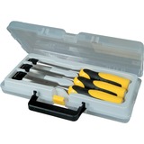 Stanley 2-16-883 scalpello per la lavorazione del legno Set di scalpelli giallo/Nero, Set di scalpelli, Lama trasversale, Acciaio, Nero/giallo, Ergonomico, 12, 18, 25 mm