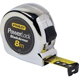 Stanley Metro a nastro Micro Powerlock Blade Armor, 8 metri, Misura di nastro argento/Giallo