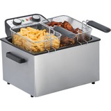 Steba DF 300 Doppia 5 L 3000 W Acciaio inossidabile, Friggitrice accaio, 5 L, 1,5 kg, 5 L, 190 °C, Doppia, Acciaio inossidabile