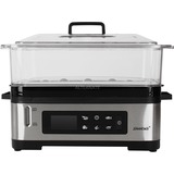 Steba DG 2 pentola a vapore 2 cestello/i Libera installazione 1200 W Nero, Acciaio inossidabile accaio/Nero, 2 cestello/i, Nero, Acciaio inossidabile, Libera installazione, Touch, Frontale, Acciaio inossidabile