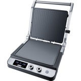 Steba FG 120 Griglie di contatto, Come contattare con grill argento, Nero, Acciaio inossidabile, Acciaio inossidabile, Da tavolo, 27 x 24 mm, LED, 370 mm