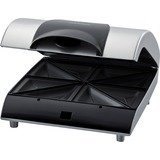Steba SG 40 tostiera 1200 W Argento, Acciaio inossidabile, Creatore del panino argento/Nero, 1200 W, 350 x 270 x 120 mm, Argento, Acciaio inossidabile