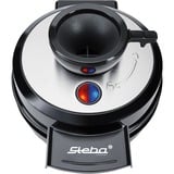 Steba WE 20 VOLCANO (black) 4waffle 700W Nero piastra per waffle, Cialde Nero/Argento, 210 mm, 270 mm, 155 mm, 1,9 kg, 700 W