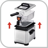 Tefal FR5101 FILTRA PRO FR510, Friggitrice argento, 4 L, 1,2 kg, 3 L, Metallo, 190 °C, Singolo