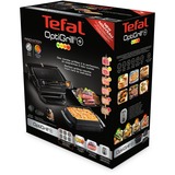 Tefal GC7148 Griglia di contatto Nero, Nero, Acciaio inossidabile, Rettangolare, Griglia, 300 x 200 mm, Alluminio