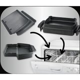 Tefal GC7148 Griglia di contatto, Come contattare con grill Nero, Nero, Acciaio inossidabile, Rettangolare, Griglia, 300 x 200 mm, Alluminio