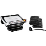 Tefal GC716D Griglia di contatto, Come contattare con grill argento/Nero, Nero, Metallico, Acciaio inossidabile, Da tavolo, Pulsanti, Piastra, 300 x 200 mm