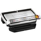 Tefal GC724D Griglia di contatto, Come contattare con grill acciaio inox satinato/Nero, Nero, Metallico, Da tavolo, Pulsanti, Piastra, 400 x 200 mm, Coperchio incernieriato