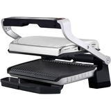 Tefal GC724D Griglia di contatto, Come contattare con grill acciaio inox satinato/Nero, Nero, Metallico, Da tavolo, Pulsanti, Piastra, 400 x 200 mm, Coperchio incernieriato