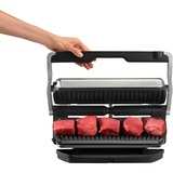 Tefal GC724D Griglia di contatto, Come contattare con grill acciaio inox satinato/Nero, Nero, Metallico, Da tavolo, Pulsanti, Piastra, 400 x 200 mm, Coperchio incernieriato