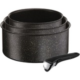Tefal Ingenio Authentic L6719012 set di pentole 3 pz Nero/Argento, Nero, Alluminio, Titanio, Rimovibile, Ceramica, Gas, Alogena, Induzione, 1,5 L