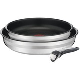 Tefal Jamie Oliver Ingenio set di pentole 3 pz accaio, Acciaio inossidabile, Acciaio inossidabile, Titanium Excellence, Nero, Acciaio inossidabile, 250 °C, Tecnologia Thermo-Spot
