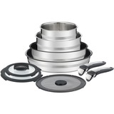 Tefal Jamie Oliver Ingenio set di pentole 9 pz accaio, Acciaio inossidabile, Acciaio inossidabile, Titanium Excellence, Nero, Acciaio inossidabile, Vetro, 250 °C