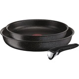 Tefal L67193 set di pentole 2 pz, Pan set Nero/Argento, Nero, Alluminio, Nero, Isolato, Francia, 28 cm