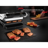 Tefal OptiGrill Elite GC750D30 Griglia di contatto argento/Nero, Nero, Acciaio inossidabile, Plastica, Rettangolare, Touch, 600 cm², 300 x 200 mm