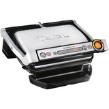 Tefal OptiGrill+ Griglie di contatto argento/Nero, Argento, Rettangolare, Sensore, Griglia, 600 cm², 300 x 200 mm