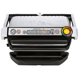 Tefal OptiGrill+ Griglie di contatto argento/Nero, Argento, Rettangolare, Sensore, Griglia, 600 cm², 300 x 200 mm