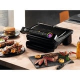 Tefal OptiGrill+ Griglie di contatto, Come contattare con grill argento/Nero, Argento, Rettangolare, Sensore, Griglia, 600 cm², 300 x 200 mm