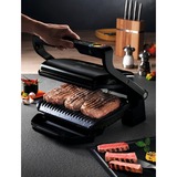 Tefal OptiGrill+ Griglie di contatto, Come contattare con grill argento/Nero, Argento, Rettangolare, Sensore, Griglia, 600 cm², 300 x 200 mm