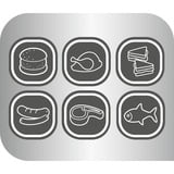 Tefal OptiGrill+ Griglie di contatto, Come contattare con grill argento/Nero, Argento, Rettangolare, Sensore, Griglia, 600 cm², 300 x 200 mm