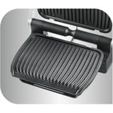 Tefal OptiGrill+ Griglie di contatto, Come contattare con grill argento/Nero, Argento, Rettangolare, Sensore, Griglia, 600 cm², 300 x 200 mm