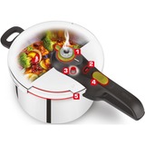 Tefal P2530738 pentola a pressione per piano cottura 6 L Nero, Acciaio inossidabile accaio/Nero, 6 L, Ceramica, Gas, Alogena, Induzione, Piastra sigillata, Nero, Acciaio inossidabile, 22 cm, Acciaio inossidabile, 6 persona(e)