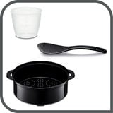 Tefal RK1011 cuoci riso 700 W Bianco, Cuociriso bianco/Argento, Bianco, 0,95 m, Vetro, 700 W, 294 mm, 295 mm