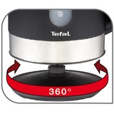 Tefal Snow KO3308 bollitore elettrico 1,7 L 2400 W Nero accaio/Nero, 1,7 L, 2400 W, Nero, Indicatore del livello dell'acqua, Senza filo, Filtro