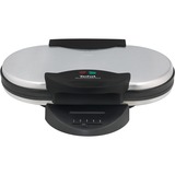 Tefal WM 311D 10 waffle 1300 W Nero, Acciaio inossidabile, Cialde argento/Nero, 1300 W