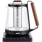Unold 18570 bollitore elettrico 1,5 L 2200 W Nero, Marrone Nero/legno, 1,5 L, 2200 W, Nero, Marrone, Vetro, Plastica, Termostato regolabile, Indicatore del livello dell'acqua