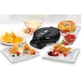 Unold 48235 piastra per waffle 1 waffle 1200 W Nero, Acciaio inox, Cialde Nero, 1 waffle, Cuore (forma), Nero, Acciaio inox, 20 cm, Plastica, Acciaio inox, 0,85 m